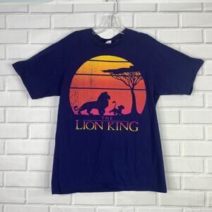 vintage 90s The Lion King Tshirt Disney navy blue sunset size medium unisex